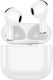 DigikalaX Air 4 Earbud Bluetooth Handsfree Ακουστικά με Θήκη Φόρτισης Λευκά