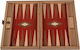 Manopoulos Walnut Wooden Checkers & Dice for Backgammon Handmade Red 20cm