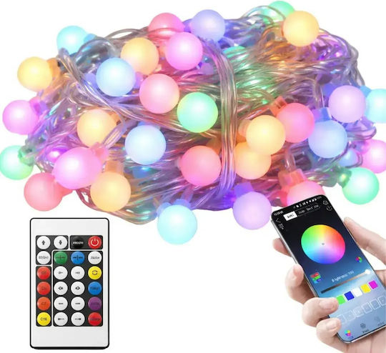 LED Weihnachtsbeleuchtung 7,5 m RGB in Reihe