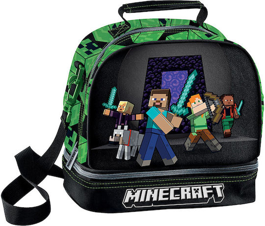 Minecraft School Insulated Handheld Multicolour Lunch Bag Minecraft 20x16x22cm
