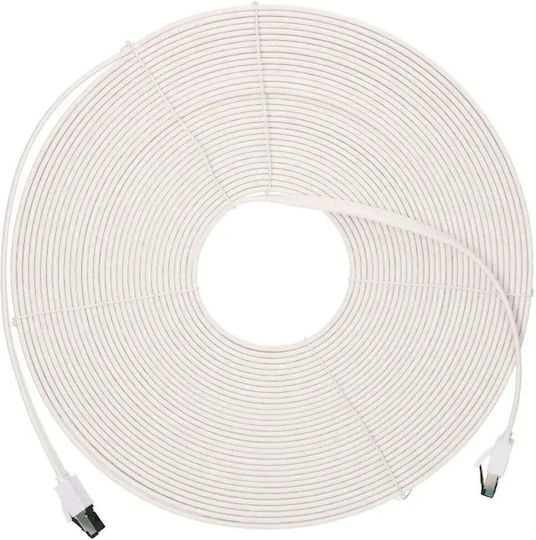 Extralink Cablu De Rețea Ethernet Flat U/FTP (STP) 20m Alb