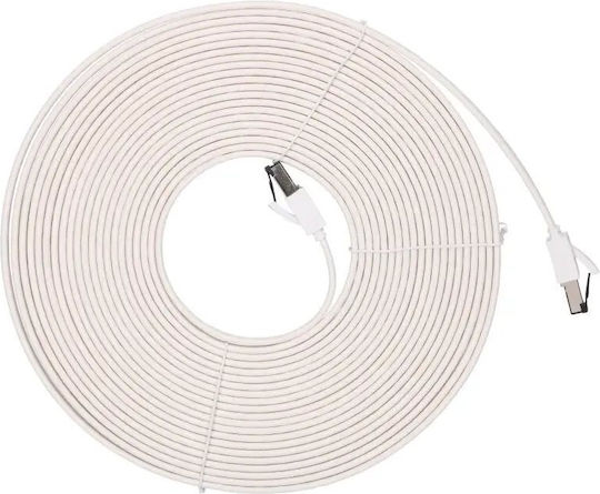 Extralink Flat U/FTP (STP) Καλώδιο Δικτύου Ethernet 10m Λευκό