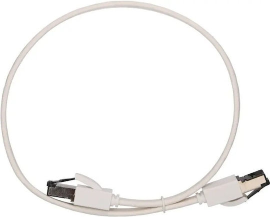 Extralink Flat U/FTP (STP) Καλώδιο Δικτύου Ethernet 0.5m Λευκό