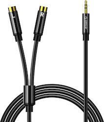 Orico 3,5mm Klinkenkabel mit 2x RCA-Buchse Schwarz 5m mit Vergoldeten Anschlüssen