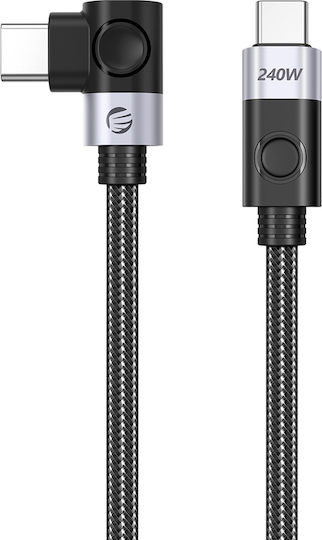 Orico Angle (90°) USB-C Male To USB-C 240W PD Cable Black 2m