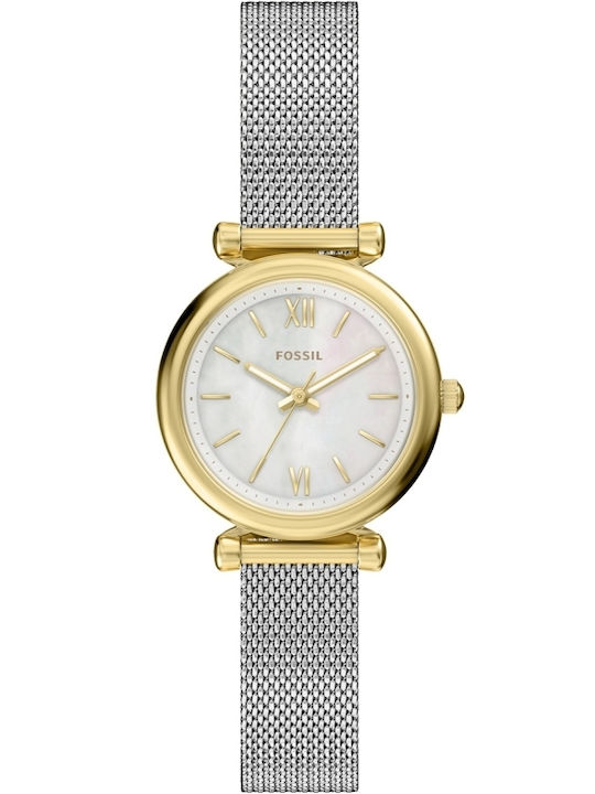 Fossil Trei Ceasuri Dama 28mm Baterie Cu Brățară Din Metal Auriu