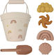 Silicone Bucket Set 6 Pieces Pink