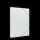 Metron File Box With Rubber Band 25x35x3cm Transparent White