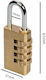 Epica Star Brass Combination Padlock