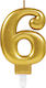 Κερί Χρυσό 6 Sparkling Celebrations Gold 8 Εκ Ύψος