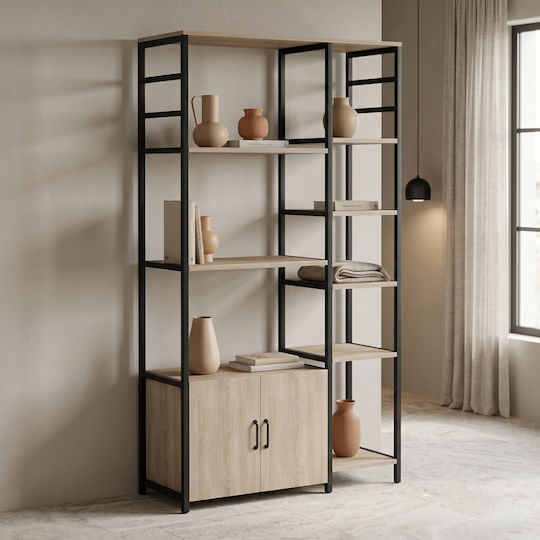 Βιβλιοθήκη Ranea Μπεζ 85x32x150εκ.