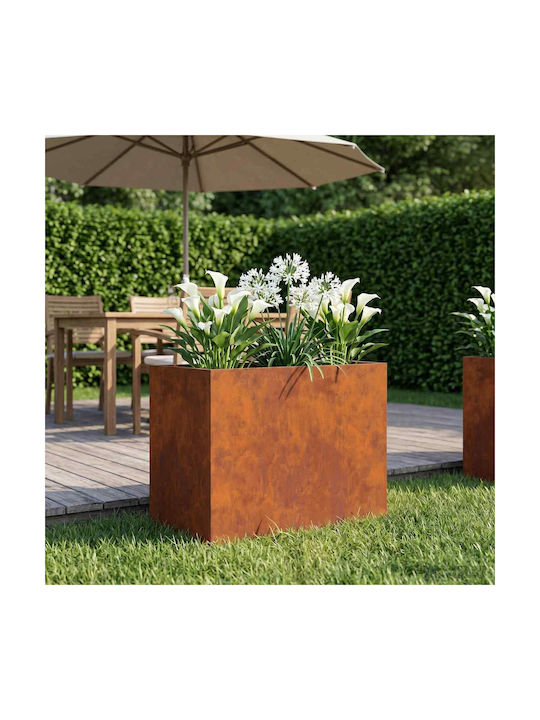 vidaXL Metallischer Blumentopf Rusty 50x40x50cm