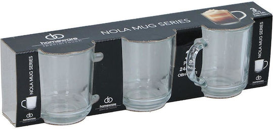 Atmosphera Стъклена Прозрачна Чаша 246ml 3 Бройки