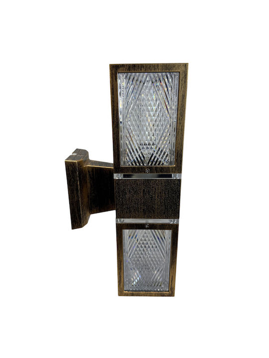 Epiplo-Fos Wall-Mounted Outdoor Lighting E27 Double Beam 9x9x34cm