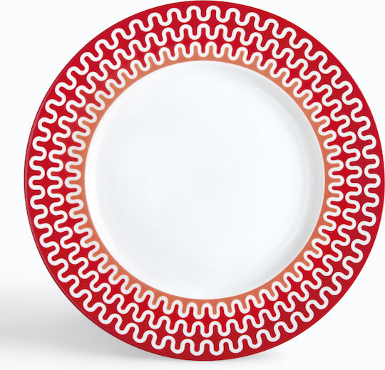 Ionia Illusion Shallow Porcelain Plate Red 28.5cm Ionia Illusion Shallow Porcelain Plate Red 28.5cm