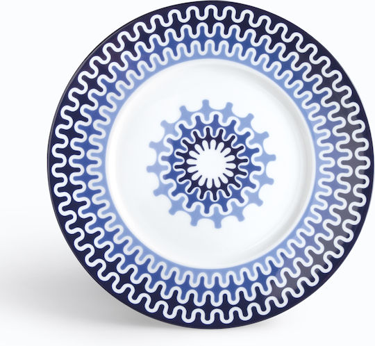 Ιωνία Illusion Πιάτο Γλυκού από Πορσελάνη Μπλε 23.5cm