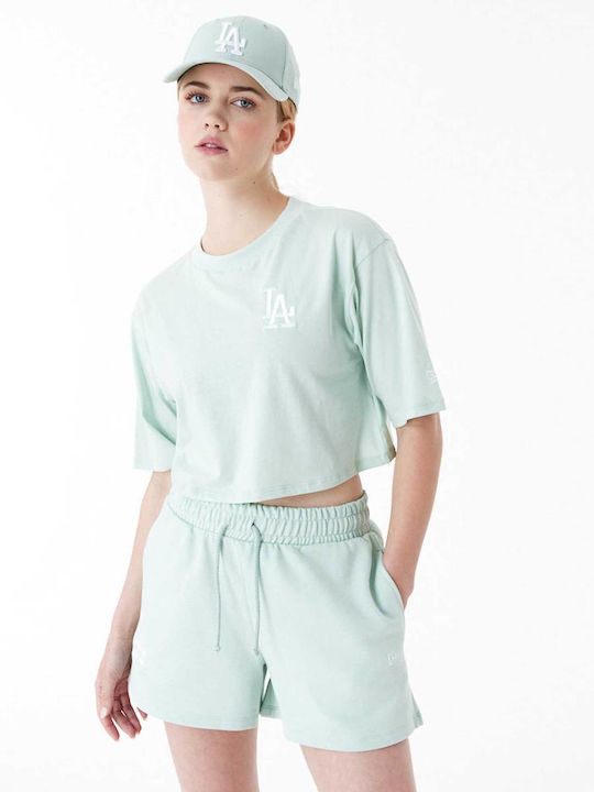 New Era Mlb Γυναικείο Oversized Crop T-shirt White