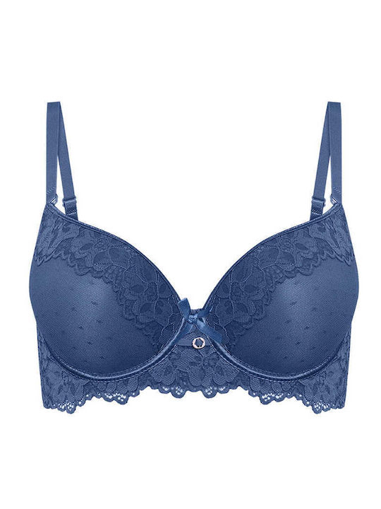 Celestino Women's Bra Strass Detail Blue