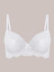 Celestino Women's Bra Lace Strass Element White