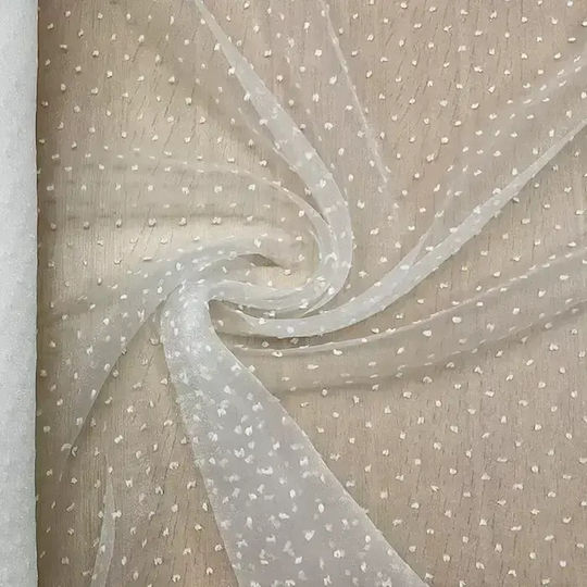 Decoration Fabric Organza By Meter White