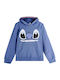 Παιδικό Φούτερ με Κουκούλα και Τσέπες Blue Stitch