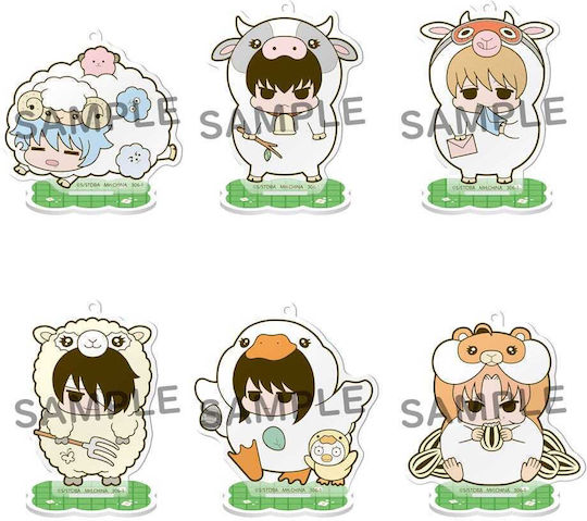 Megahouse Gintama Acrylic Figure Prince Hata & Animal Paradise Farm Of Love & Peace Stand