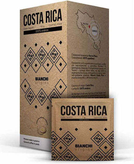 Bianchi Coffee Kaffee- und Getränkekapseln Espresso Costa Rica Kompatibilität mit E.S.E. Pod 16 Stücke