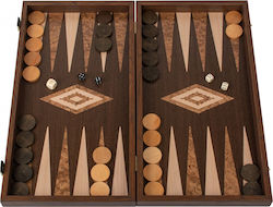 Manopoulos Wenge Backgammon Checkers Dice 30x17cm Manopoulos Wenge Backgammon Checkers Dice 30x17cm