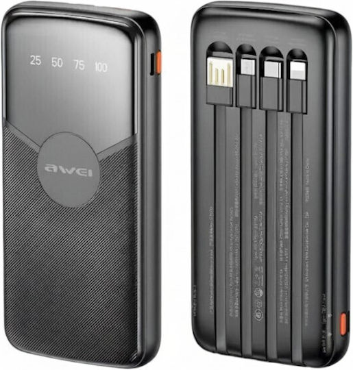 Awei FC20 Power Bank 20000mAh 22.5W with USB-A Port and USB-C Port Black