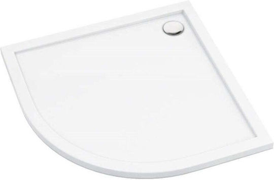 Deante Semicircular Acrylic Shower Tray 80x80cm White