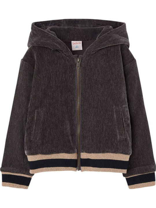 Kinder-Strickjacke Pelzige Braune