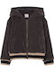 Kinder-Strickjacke Pelzige Braune