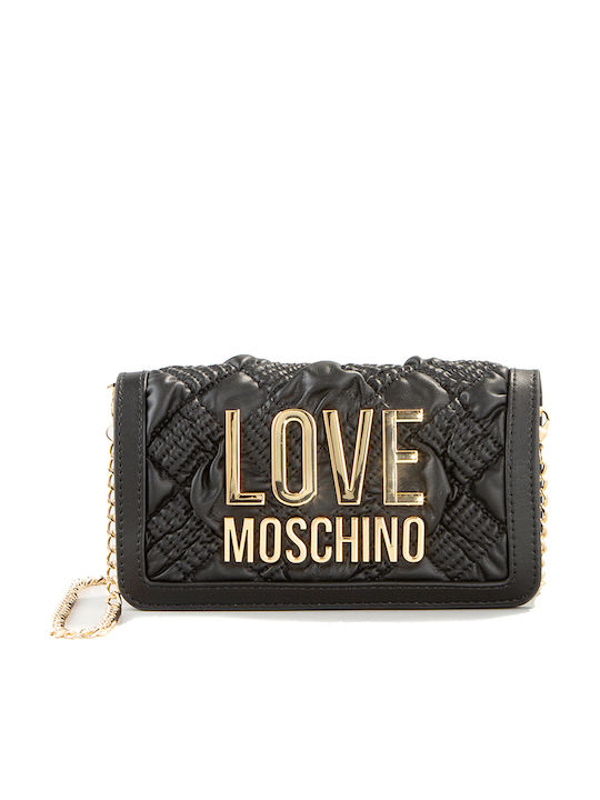 Moschino Portofel Dama Mare Din Piele Negru