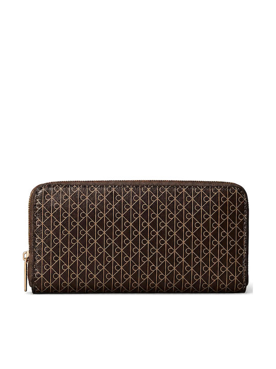 Calvin Klein Monogram Голяма Дамска Портфейл Кафяв