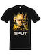Men's Black T-shirt Design Split Dp9195