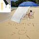 Sunshade Extension Beach Umbrella 190x145cm UPF50 Silver Pegs BBU-F50