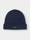 Kids Knitted Beanie Navy Blue