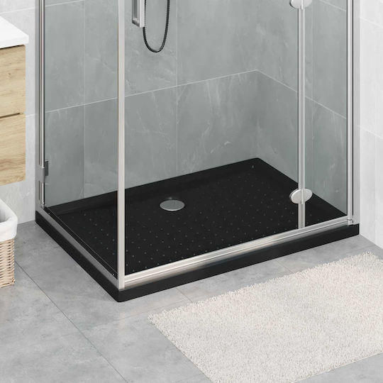 vidaXL Rectangular Acrylic Shower Tray 100x70cm Black