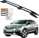 Bare De Acoperiș Peugeot 3008 Suv 2009-2016 Negre Din Aluminiu Durabile Solide