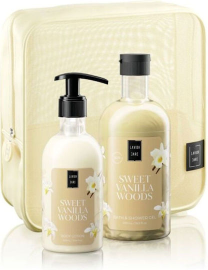 Lavish Care Sweet Vanilla Woods Skin Care Set for Moisturizing & Body Cleaning 2 Pieces