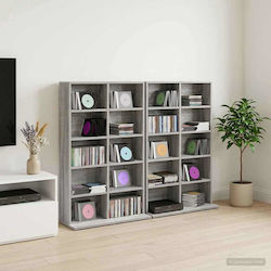 vidaXL CD Cabinet 2 Pcs Grey Sonoma 65x23,5x97,5cm