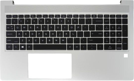 Лаптоп Клавиатура Keyboard Palmrest Hp Elitebook 650 G10 655 G10 817a2ea 85b30ea 8q6q2pa 9e991pt 876p0pa 9e990pt 93d72uc N45680-001 N45679-001 Us Задно Осветяване Сребрист Код 41580uspalmbl