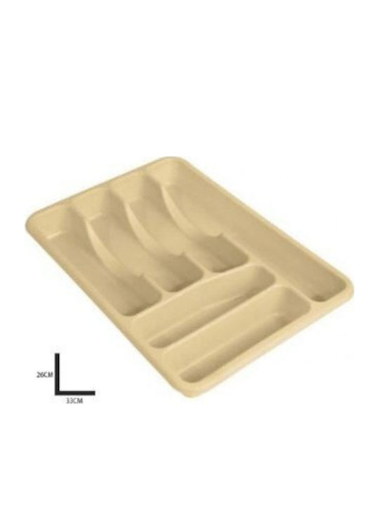 Et Plast Plastic Drawer Cutlery Tray 40x30x7cm Beige