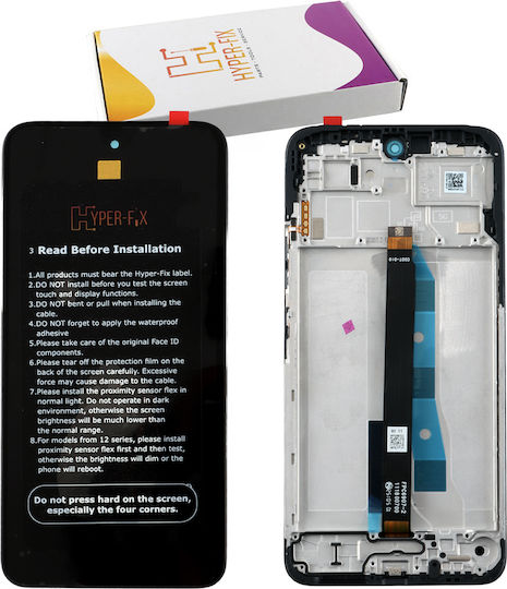 Hyper Fix Screen with Touch Mechanism and Frame for Xiaomi Redmi 15 5g (Black)
