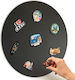 Magnetic Board Magnets Round Black Matte 50 Cm