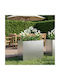 vidaXL Metallischer Blumentopf Silberfarben 60x30x50cm