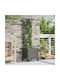 vidaXL Kunststoff Blumentopf Hellgrau