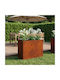 vidaXL Metallischer Blumentopf Rusty 60x30x50cm