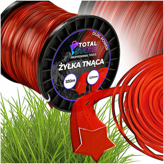 Γραμμή Κοπής Star Κεφαλές Χορτοκοπτικού Θαμνοκοπτικά Strong 3,0 Mm 100 M