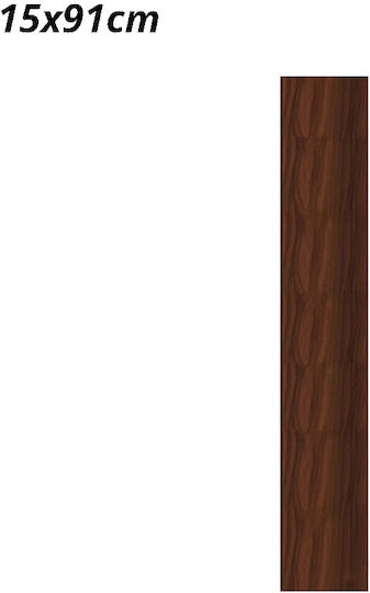 Self-Adhesive Plastic PVC Laminate Flooring 15x91cm Dark Brown 1pc Fd818